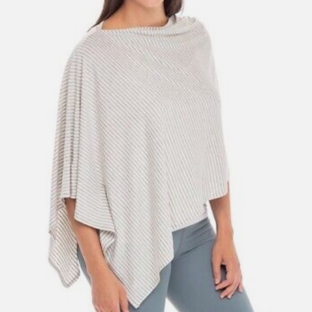 Secret Treasures Gray & White Striped Nursing Cover-Up